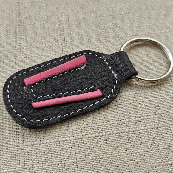 Leather Key Chain Black Genuine Leather Handmade Keys Holder Keys Ring - Picture 2 of 7